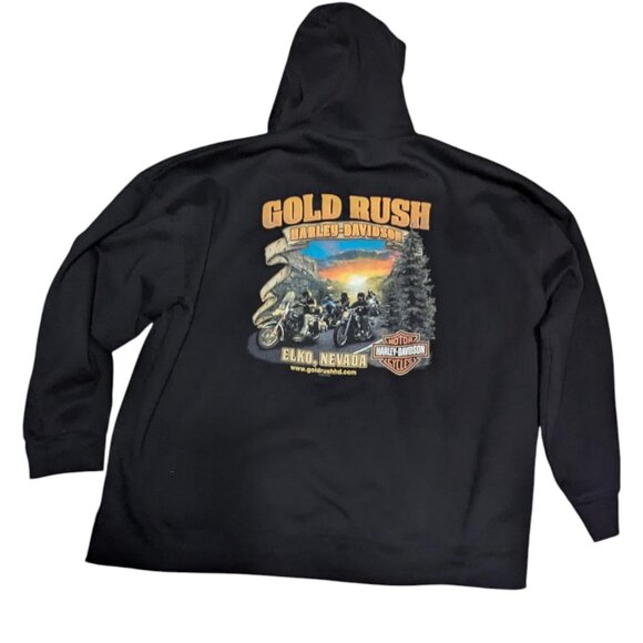 🔥 Harley-Davidson Gold Rush Zip-Up Hoodie (4XL) – Perfect Christmas Gift! 🎄 - Picture 2 of 10